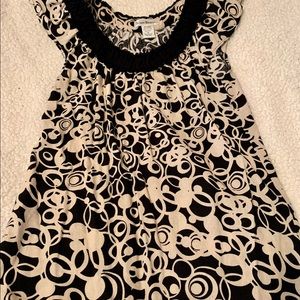 Susan Bristol cute shirt Black and Cream size Medium